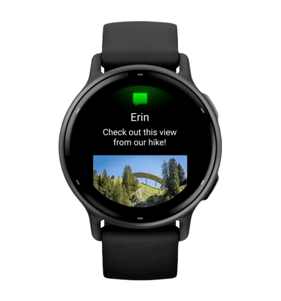 Garmin vivoactive 5 Slate Aluminum Bezel with Black Case and Silicone Band (010-02862-10)