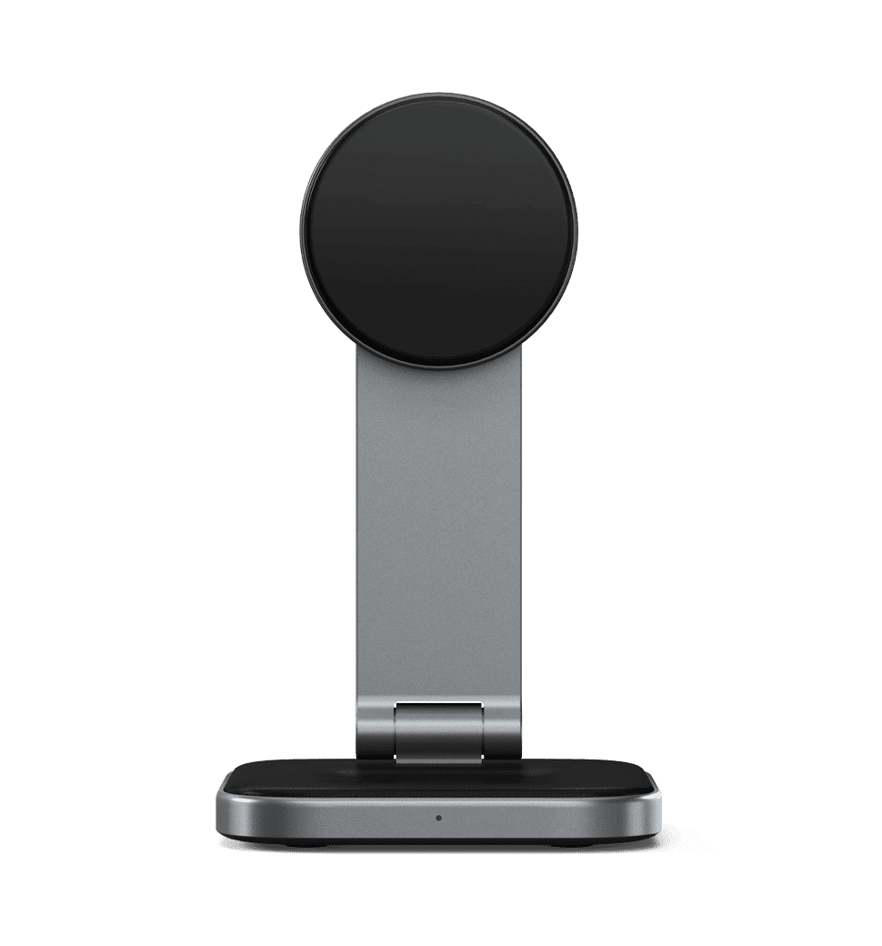 Зарядное устройство Satechi 2-in-1 Foldable Qi2 Wireless Charging Stand Space Gray (ST-Q21FM)
