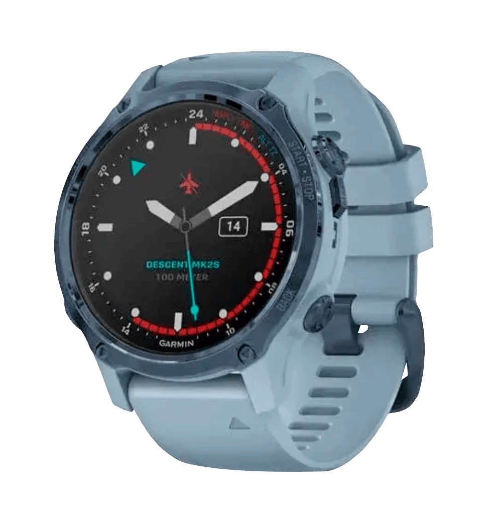Garmin Descent Mk2S Mineral Blue with Sea Foam Silicone Band (010-02403-07)