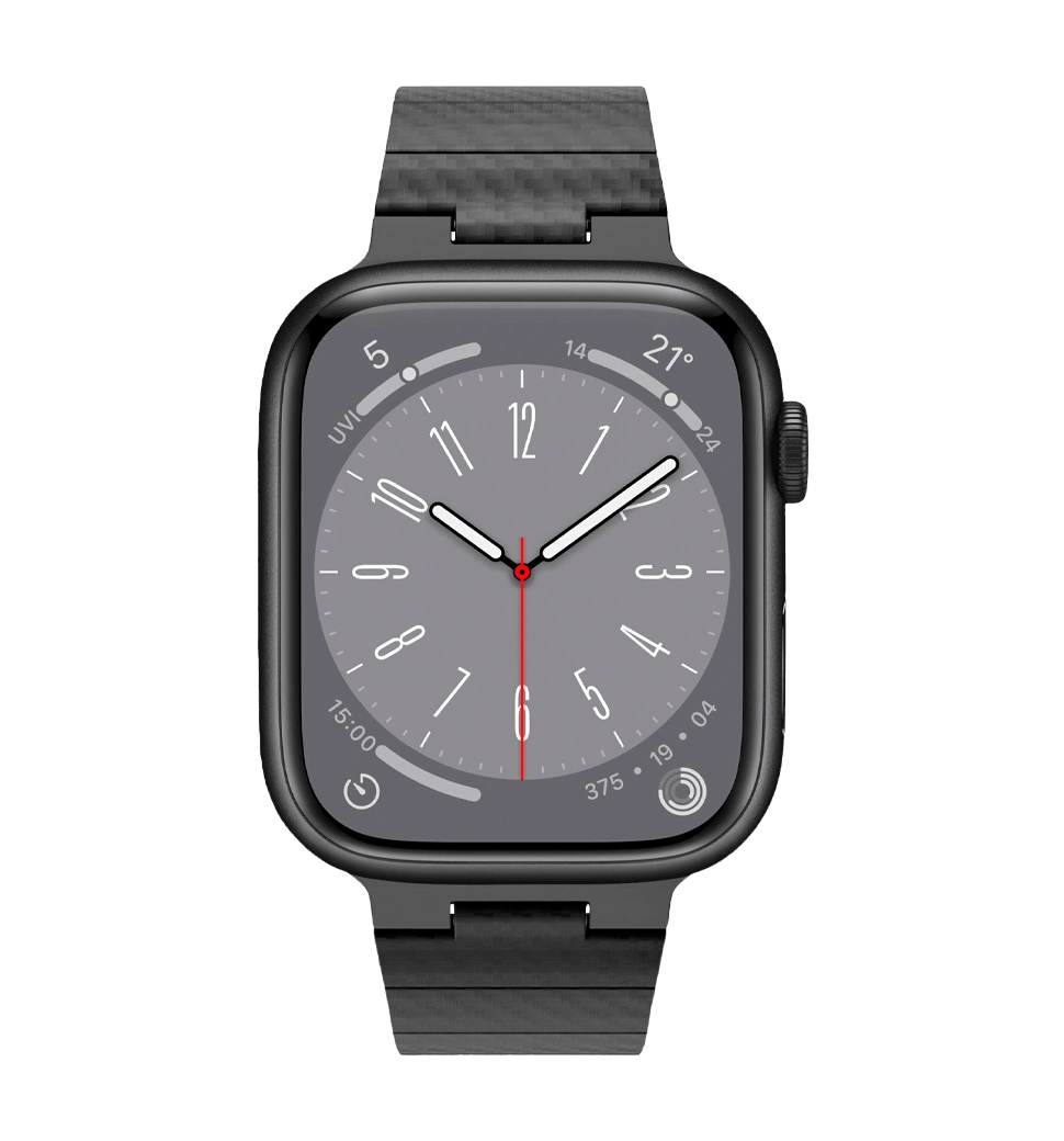 Ремінець Wiwu для Apple Watch 42/44/45/49mm Carbon Fiber pattern magnetic watch band Black