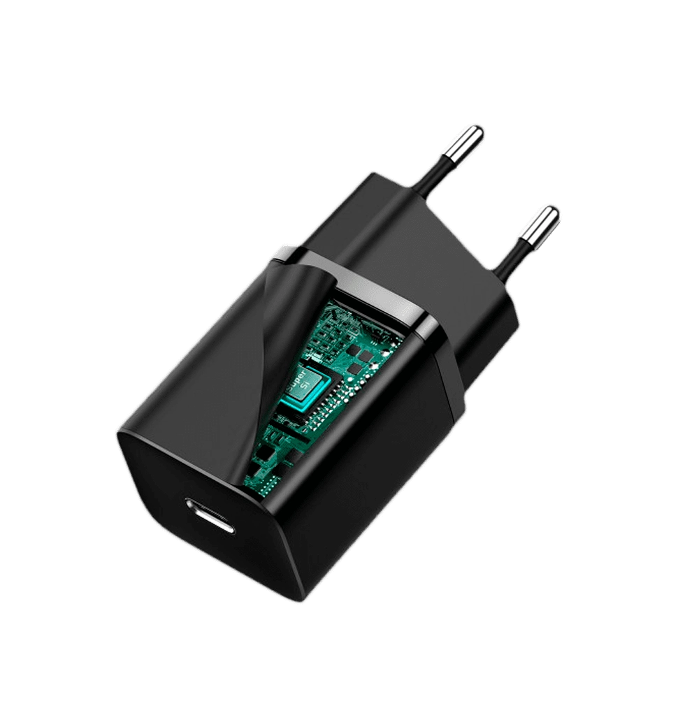 Адаптер Baseus Super Si quick charger IC 30W EU Black (CCSUP-J01)