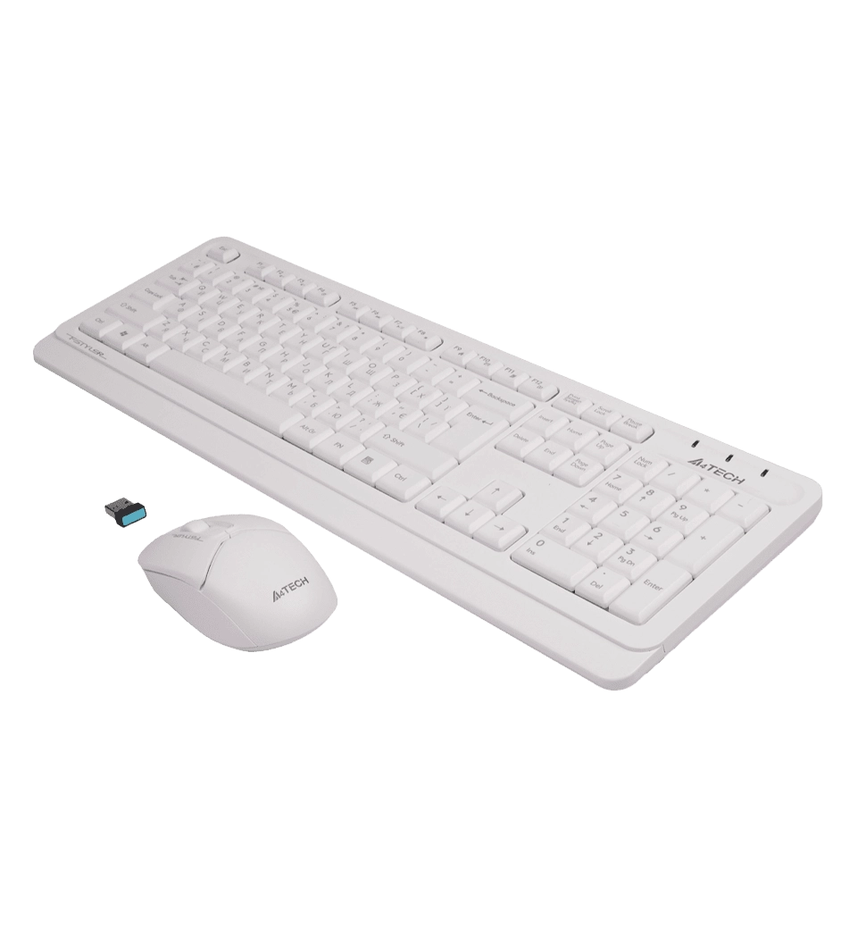 A4Tech Fstyler FG1012, комплект бездротовий клавіатура з мишою, колір білий