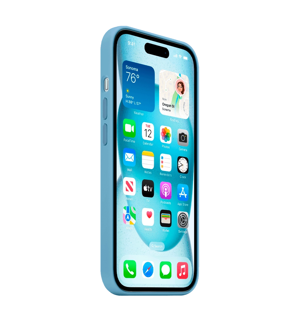 Чохол силіконовий iPhone 15 Silicone Case with MagSafe Winter Blue (MT0Y3)