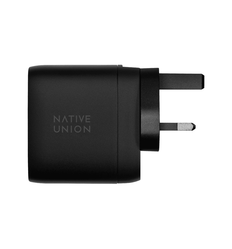 Зарядний пристрій Native Union Fast GaN Charger PD 67W Dual USB-C Port Black (FAST-PD67-BLK-INT)