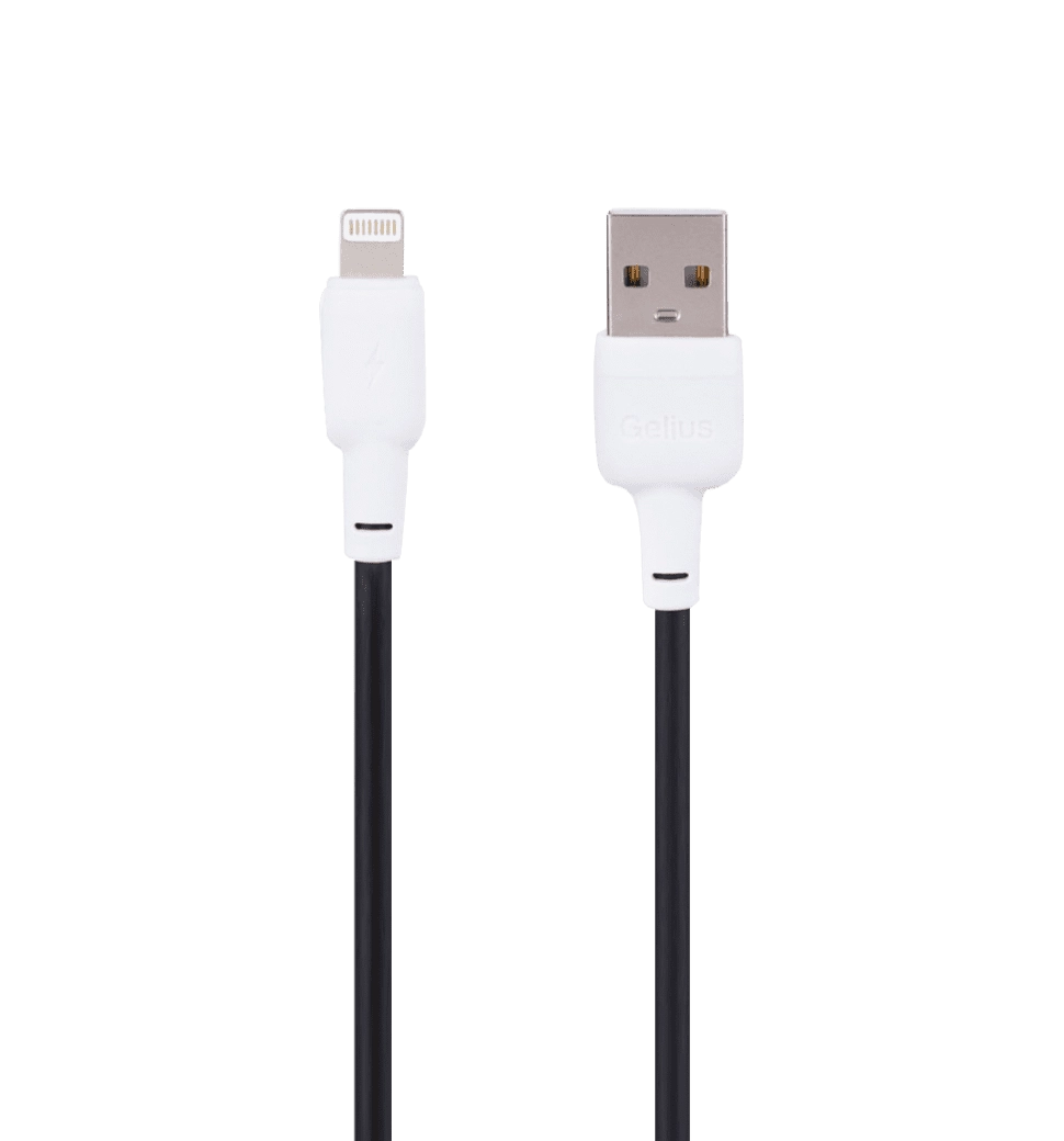Кабель USB Gelius Full Silicon GP-UCN001L Lightning PD 18W (1,2m) Black/White