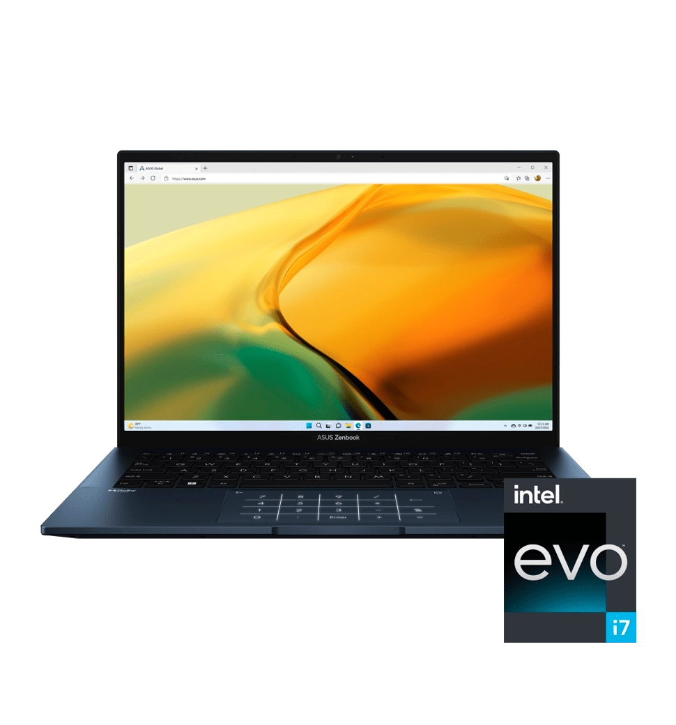 Ноутбук ASUS Zenbook 14 UX3402VA-KP782 14" WQXGA IPS, Intel i7-13700H, 16GB, F512GB, UMA, NoOS, Блак