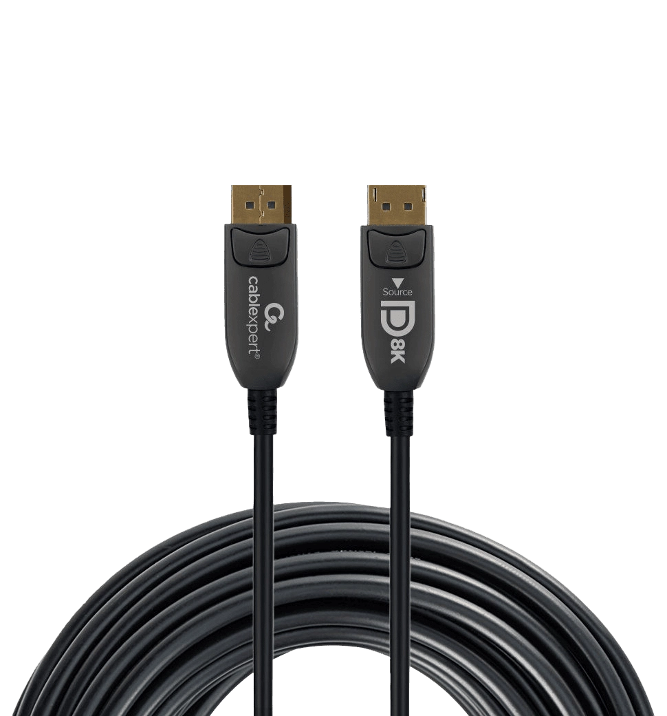 Кабель Cablexpert CC-DP8K-AOC-20M, DisplayPort V.1.4, вилка/вилка, з позолоченими контактами, 20 м