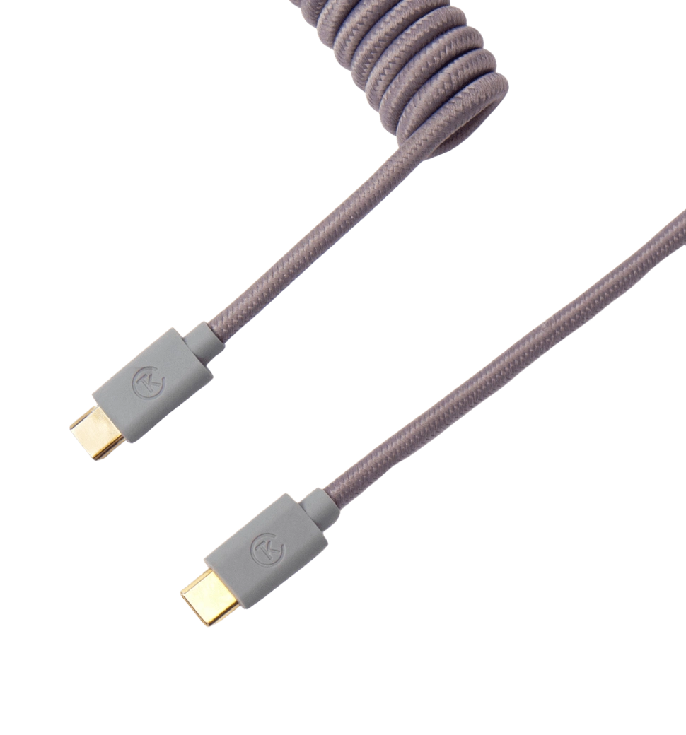 Кабель Type-A/Type-C Keychron Coiled Cable Grey