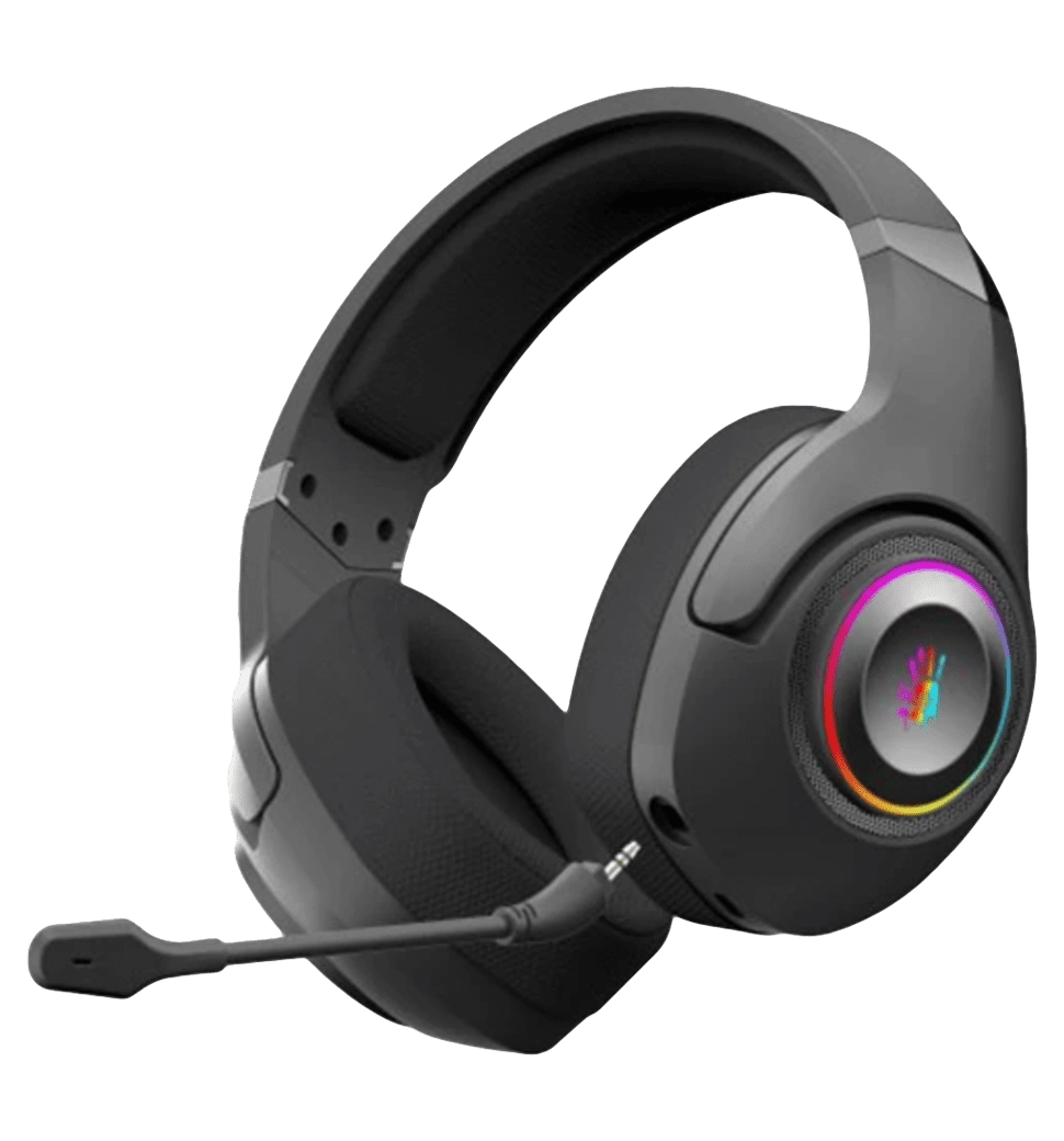 Гарнітура ігрова Bloody GR270 (Black) з RGB підсвічуванням, чорний колір, Bluetooth v5.2 + 2.4GHz +