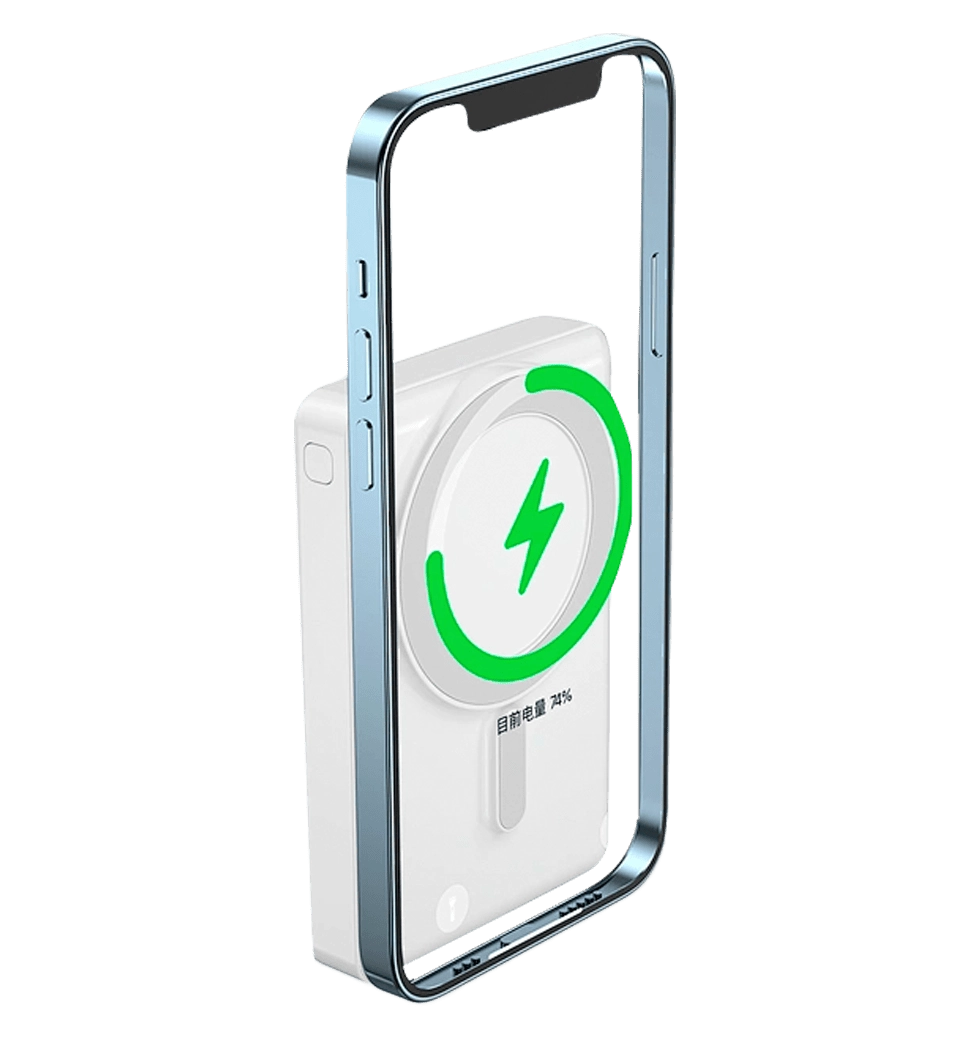 Зовнішній акумулятор Wiwu JC-20 Magnetic Wireless 10000 mAh, White