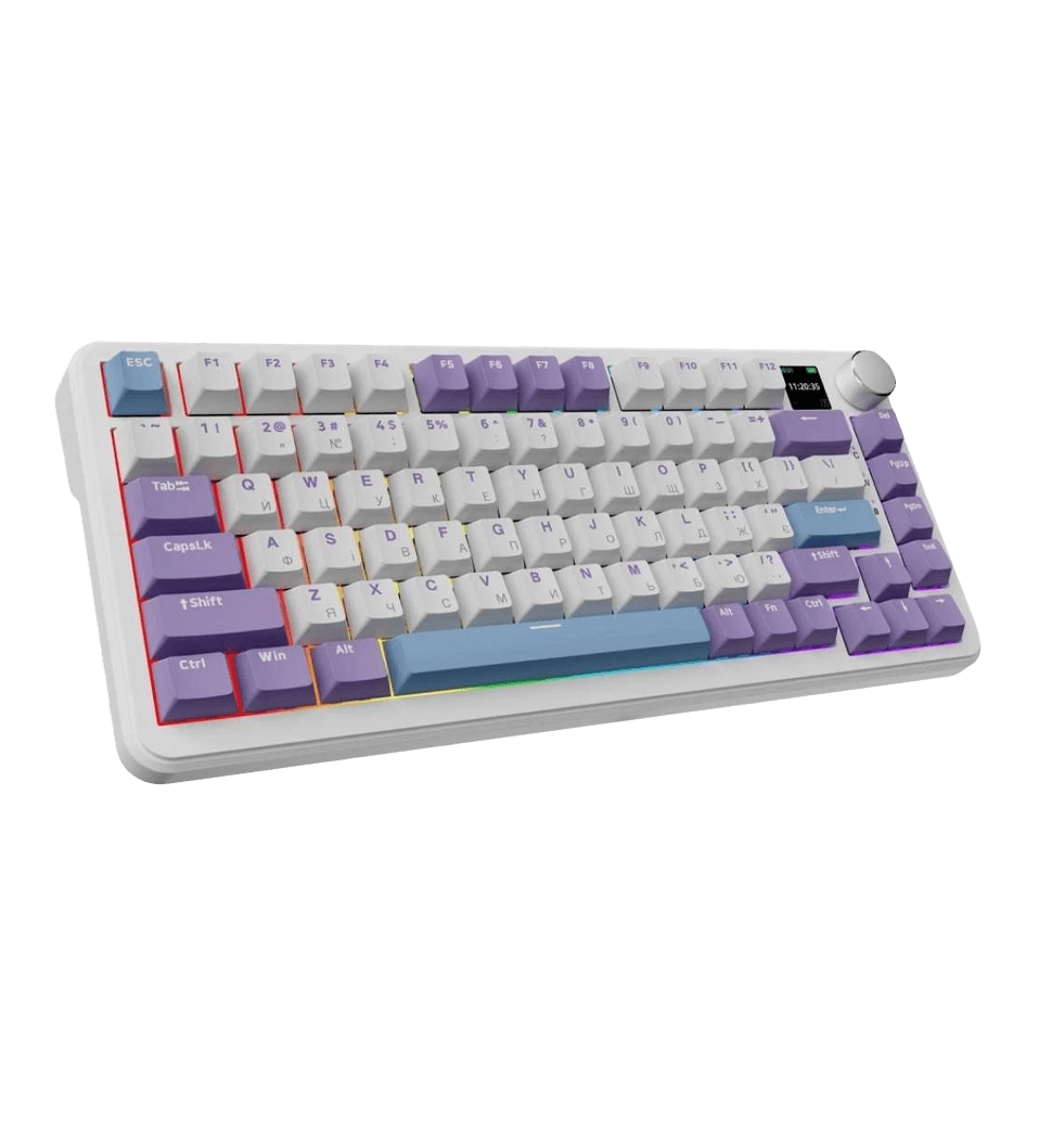 Беспроводная механическая клавиатура Ajazz AK820 MAX Magnetic switches - Purple (AK820MAX-M-PWB)
