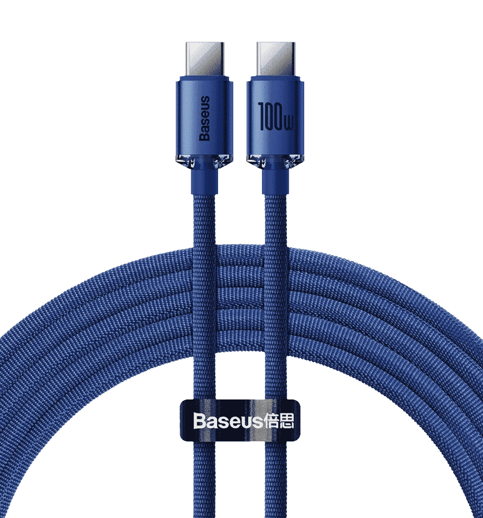 Кабель Baseus Crystal Shine Series Type-C to Type-C 100W (2m) (blue)(CAJY000703)