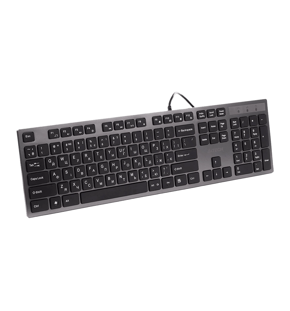Клавіатура A4-Tech KV-300H USB, сіра,  X-Key + USB порт.