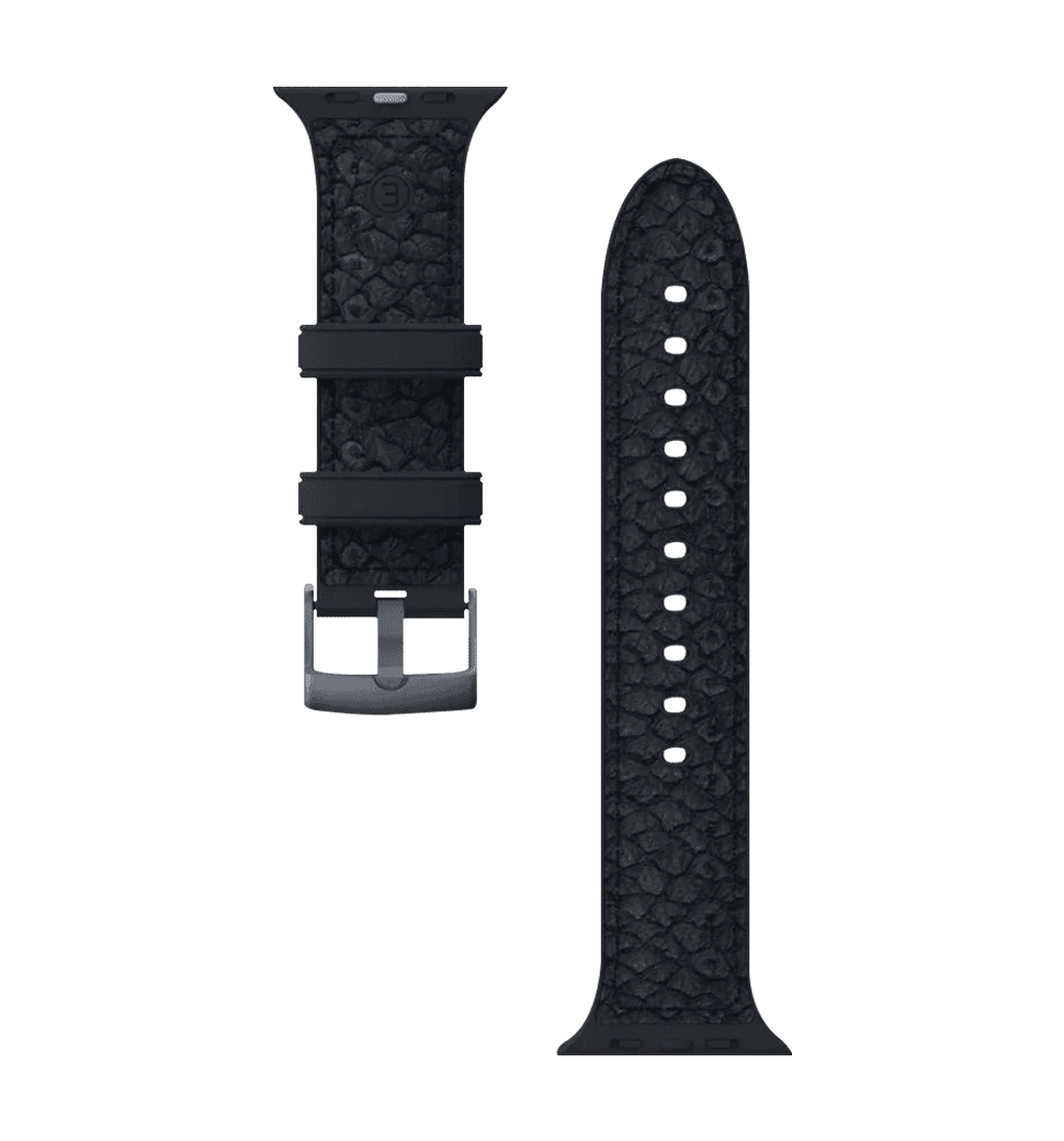 Ремешок Njord Salmon Leather Strap Dark Grey для Apple Watch 45mm/44mm (SL14120)