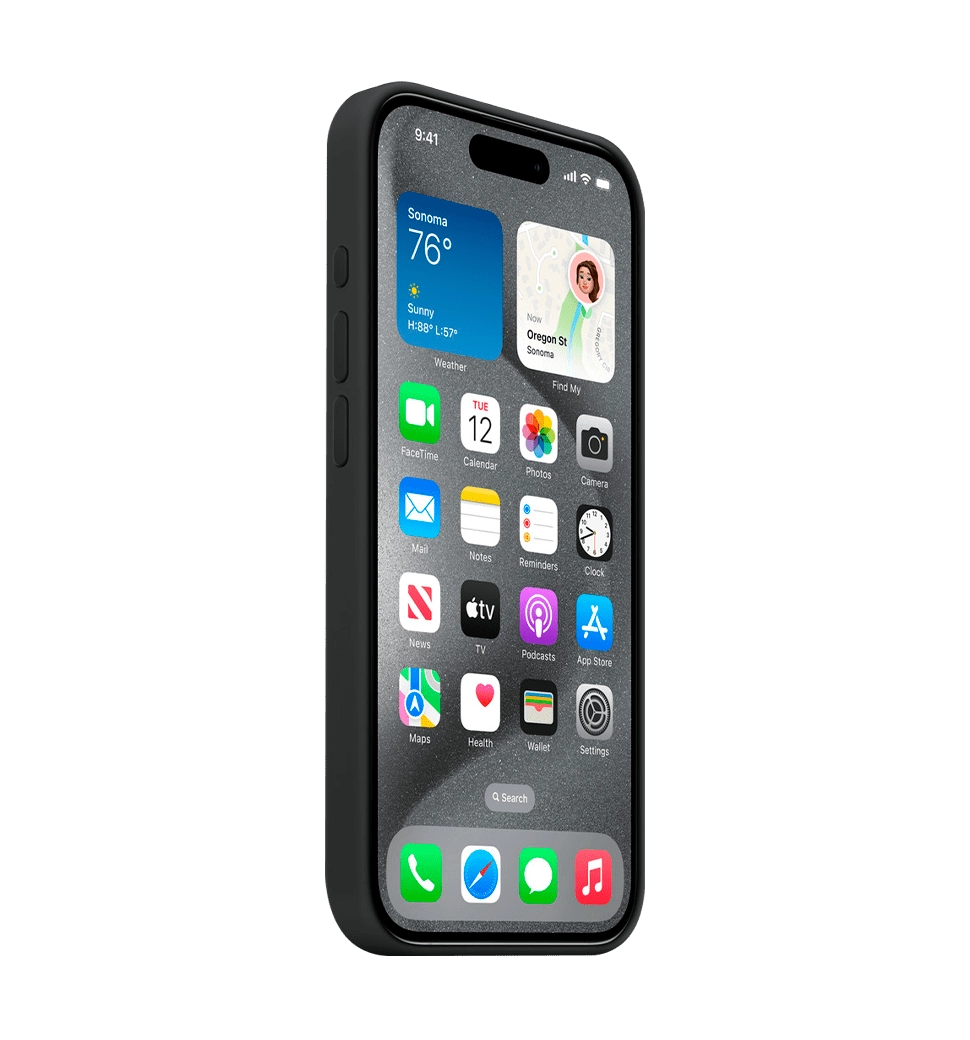 Чохол Силіконовий iPhone 15 Pro Max Silicone Case with MagSafe Black  (MT1M3)