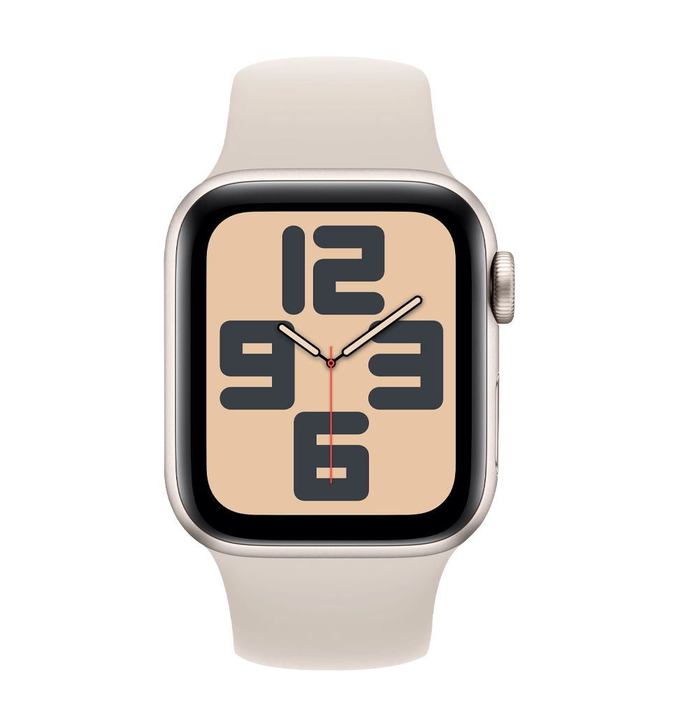 Apple Watch SE gen 2 2023 40mm Starlight Aluminum Case with Starlight Sport Band S M MR9U3 YABLUKA.ua