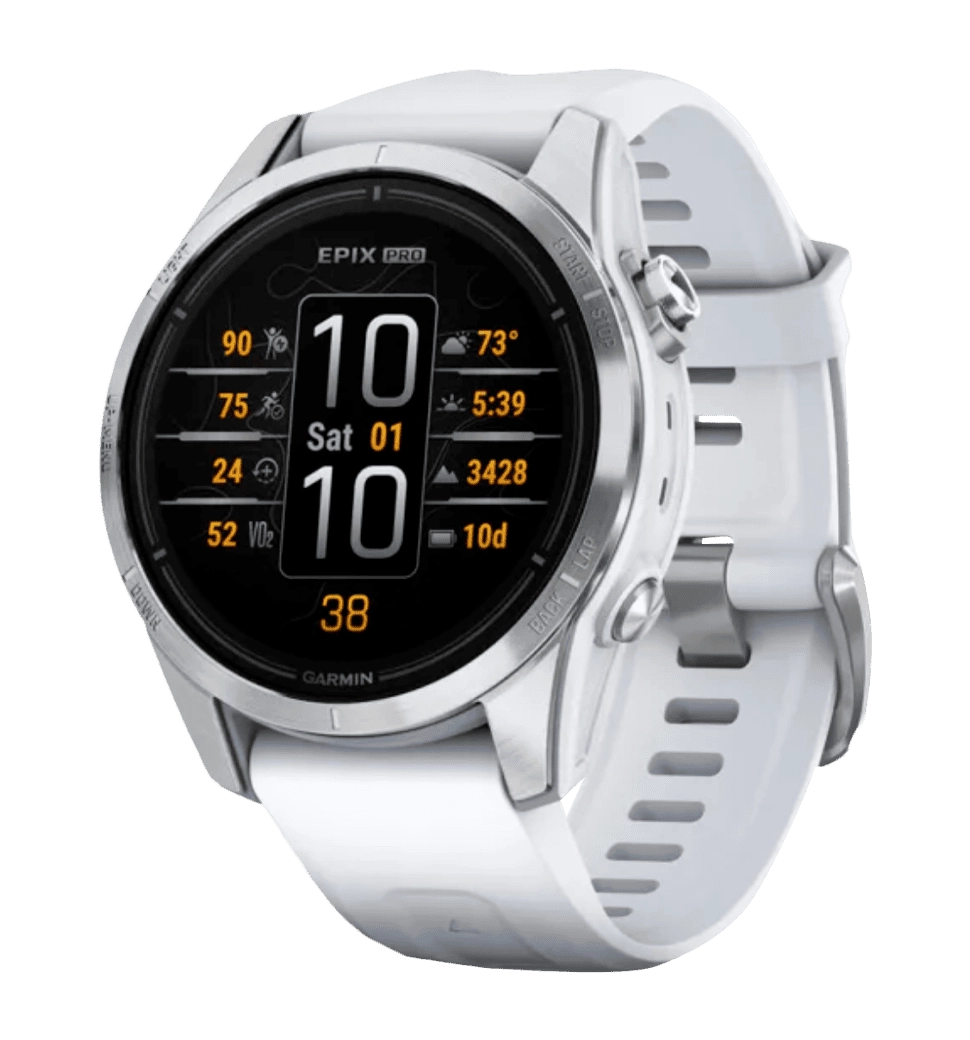 Смарт-годинник Garmin Epix Pro Gen 2 42mm Silver w. Whitestone Band (010-02802-00/01) UA