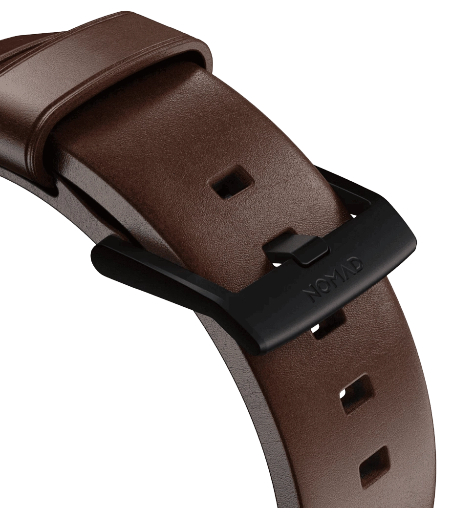 Ремешок Nomad Modern Leather Black Hardware Rustic Brown Horween 46mm/49mm (NM1A4RBM00)