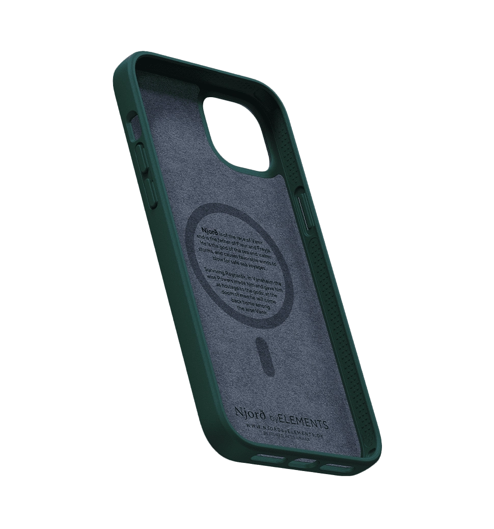 Чохол Njord Salmon Leather MagSafe Case Green for iPhone 14 Plus (NA42SL02)