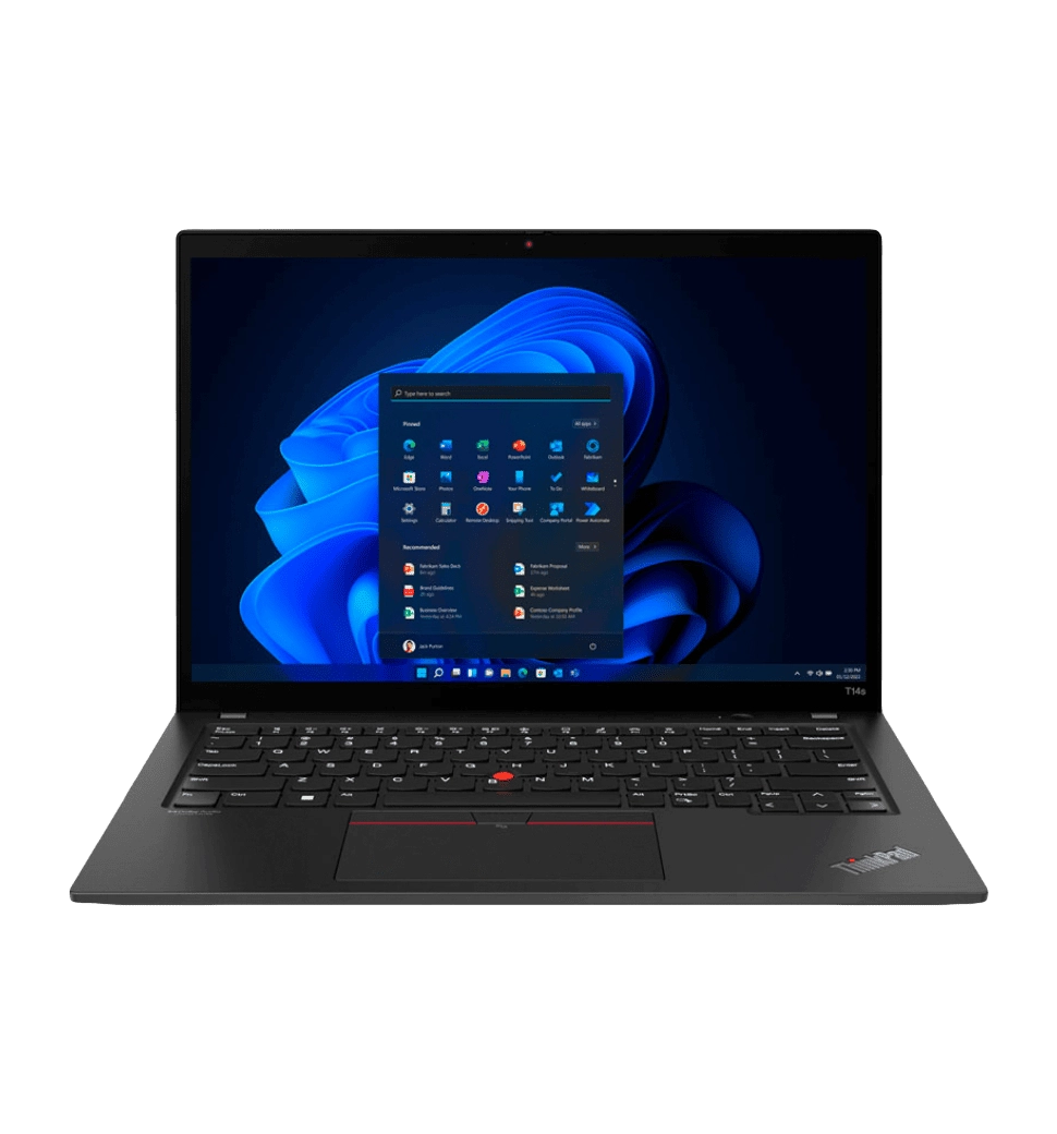 Ноутбук 14" Lenovo ThinkPad T14s AG (21BR00DURA)/Intel i7-1260P/32GB/1TB SSD/Intel Iris Xe/DOS/Black