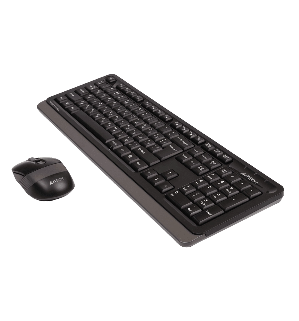 A4Tech Fstyler FG1010, комплект бездротовий клавіатура з мишою, чорний+сірий колір