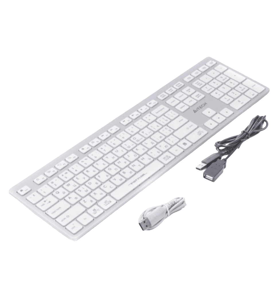 Клавіатура A4-Tech Fstyler FBX50C бездротовa, колір білий