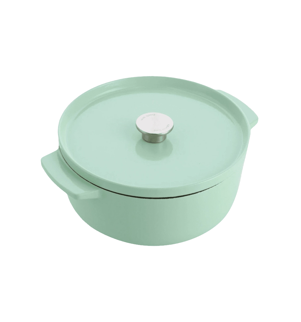 Кастрюля чугунная с крышкой KitchenAid, 26 см, 5,2 л, цвет фисташковый (CC007434-001)