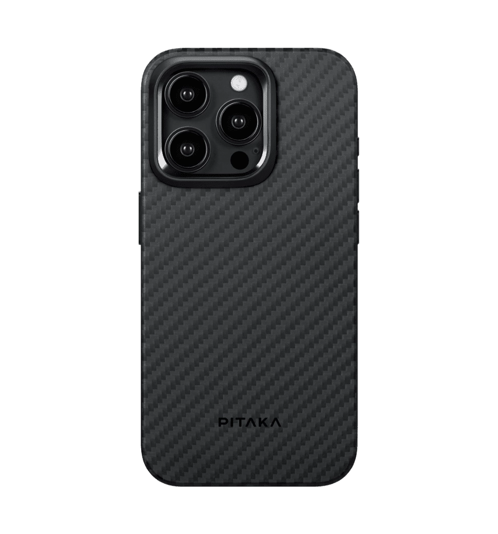 Чехол Pitaka MagEZ Case 4 Twill 1500D Black/Grey for iPhone 15 Pro (KI1501P)