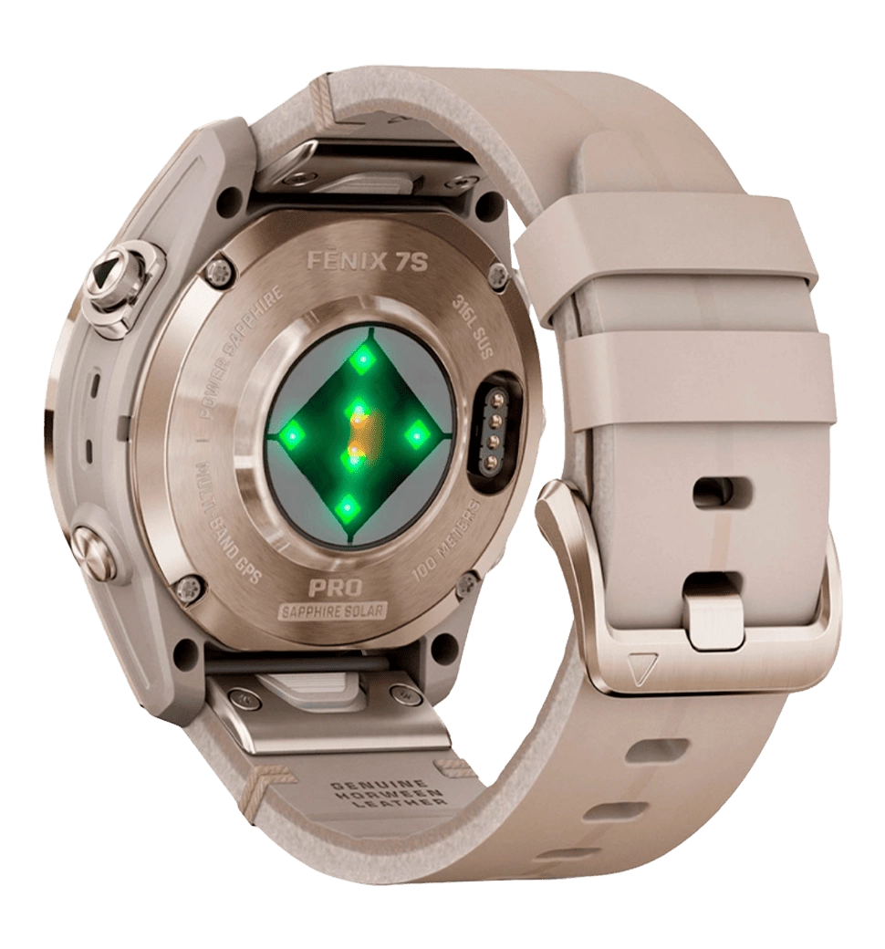 Смарт-годинник Garmin Fenix 7S Pro Sapphire Solar Soft Gold w. Limestone L. Band (010-02776-30)