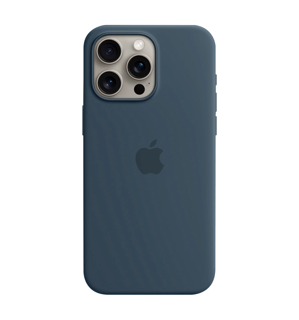 Чехол Силиконовый iPhone 15 Pro Silicone Case с MagSafe Storm Blue (MT1D3)