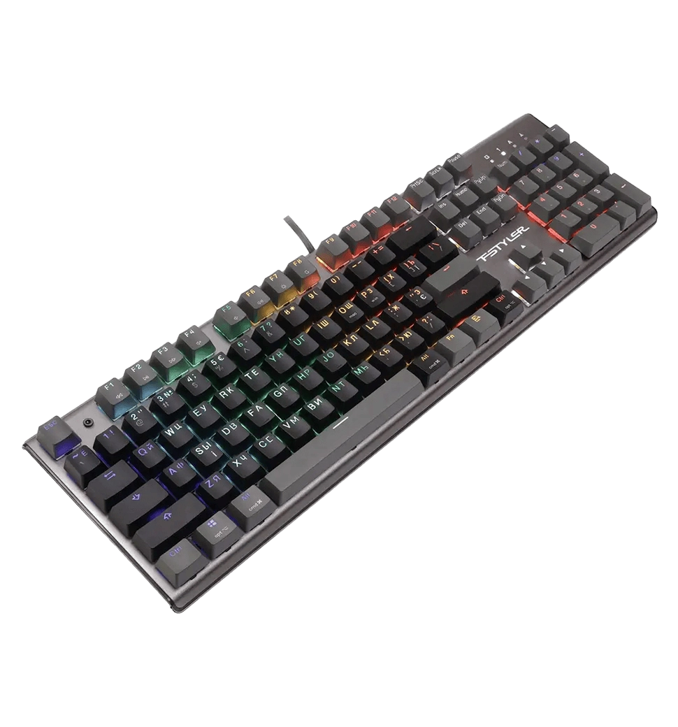 Клавіатура ігрова механічна A4-Tech FS100 (Stone Black), USB, чорна