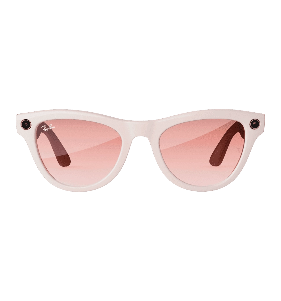 Ray-Ban Meta Skyler Shiny Chalky Gray/Gradient Cinnamon Pink (RW4010 670013 52-20)