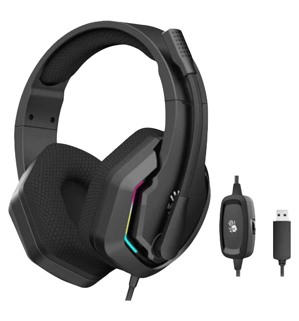 Гарнітура ігрова Bloody G260 з підсвічуванням, USB, колір чорний