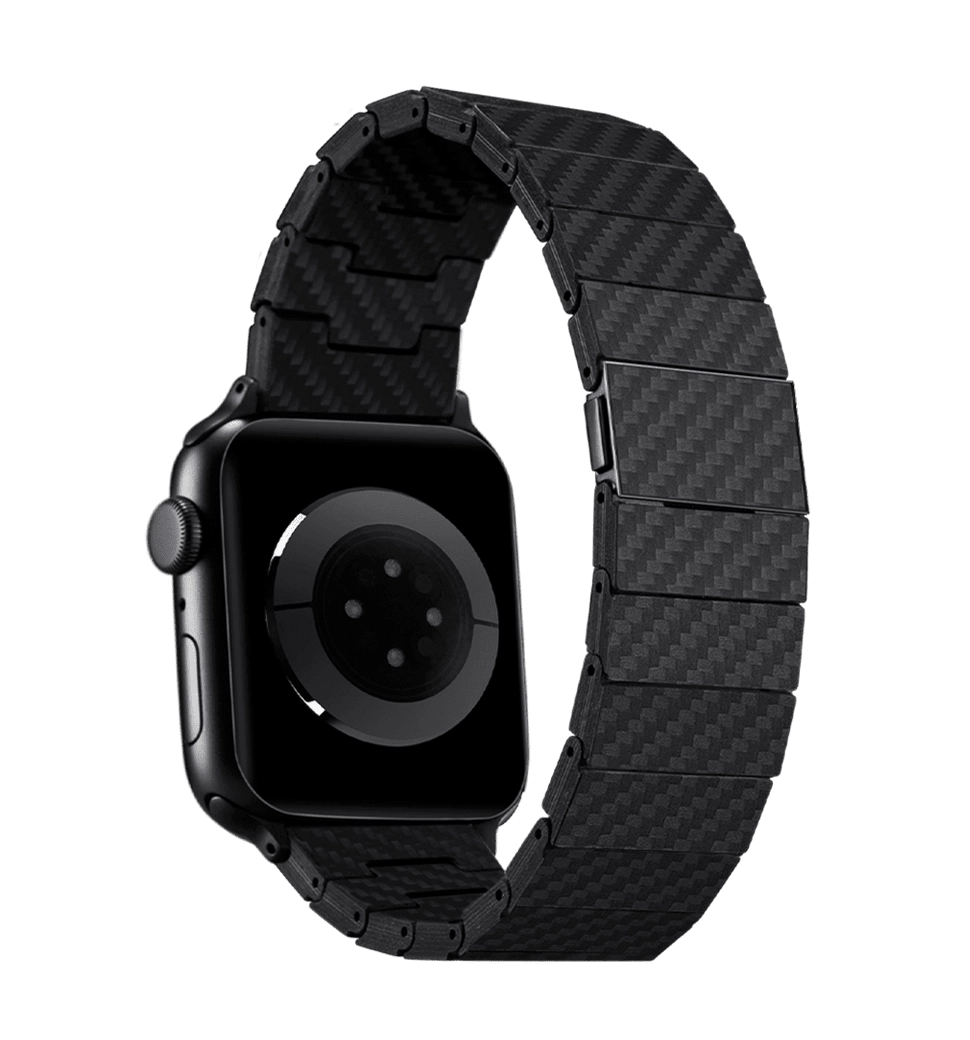 Ремешок Pitaka Retro Carbon Fiber Watch Band Black/Grey for Apple Watch 49/45/44mm (AWB1004)