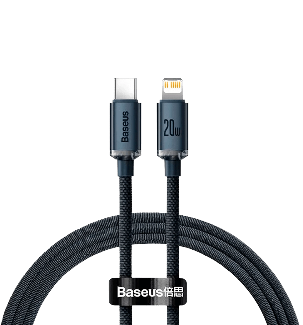 Кабель Baseus Crystal Shine Series Type-C to Lightning 20W (1.2m) (black)(CAJY000201)
