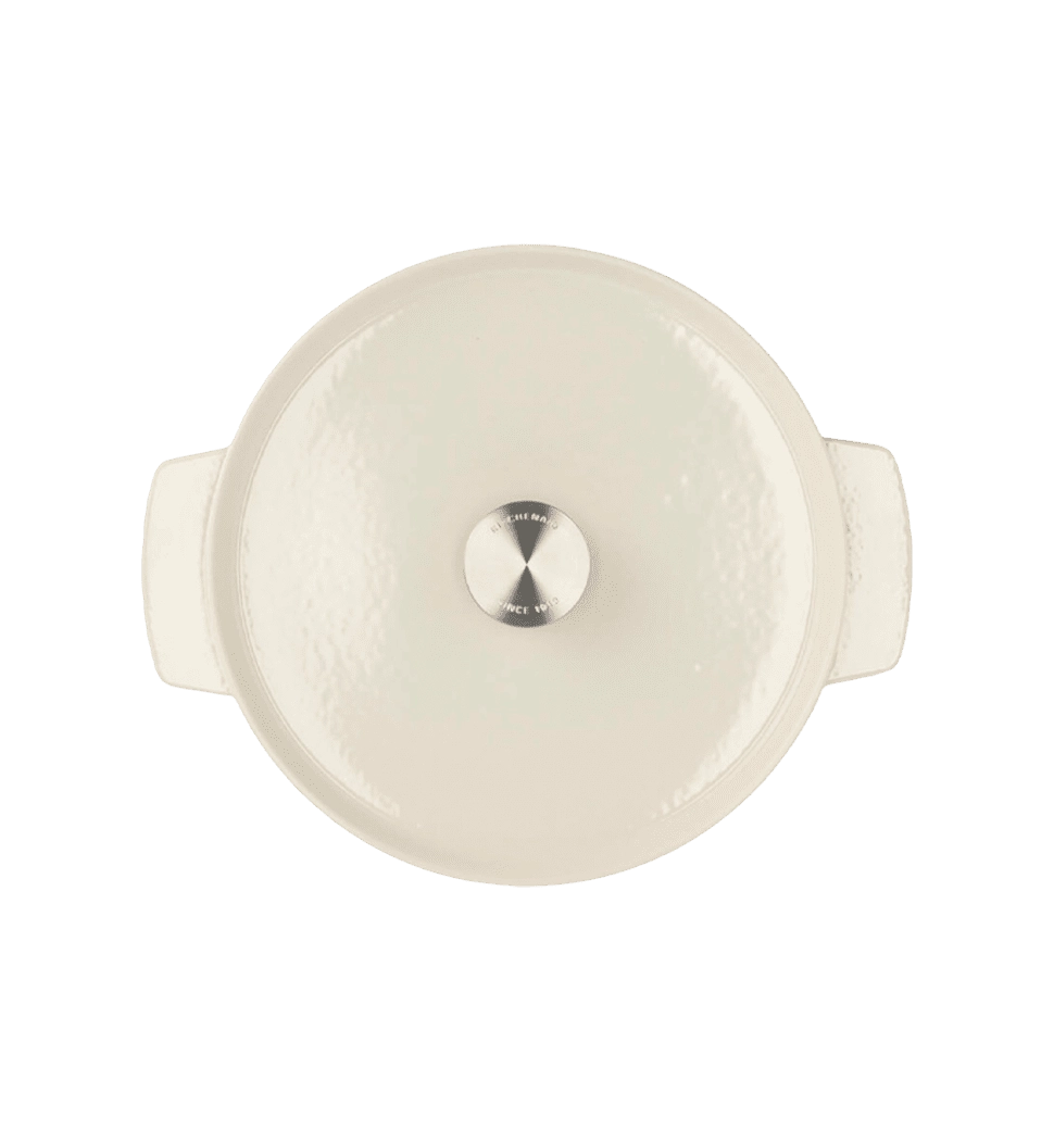 Кастрюля чугунная с крышкой KitchenAid, 26 см, 5,2 л, цвет миндальный крем (CC006059-001)