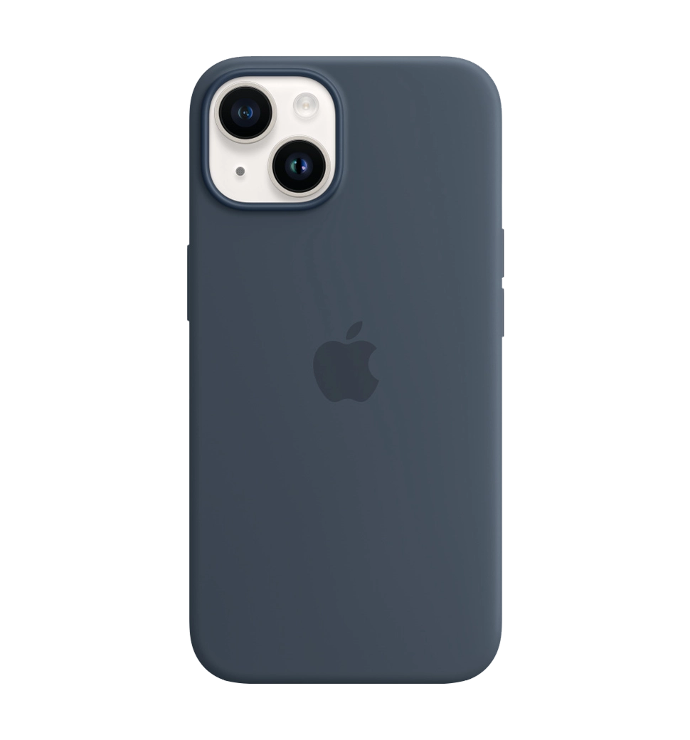Чехол Силиконовый iPhone 14 Silicone Case with MagSafe Storm Blue (MPRV3)