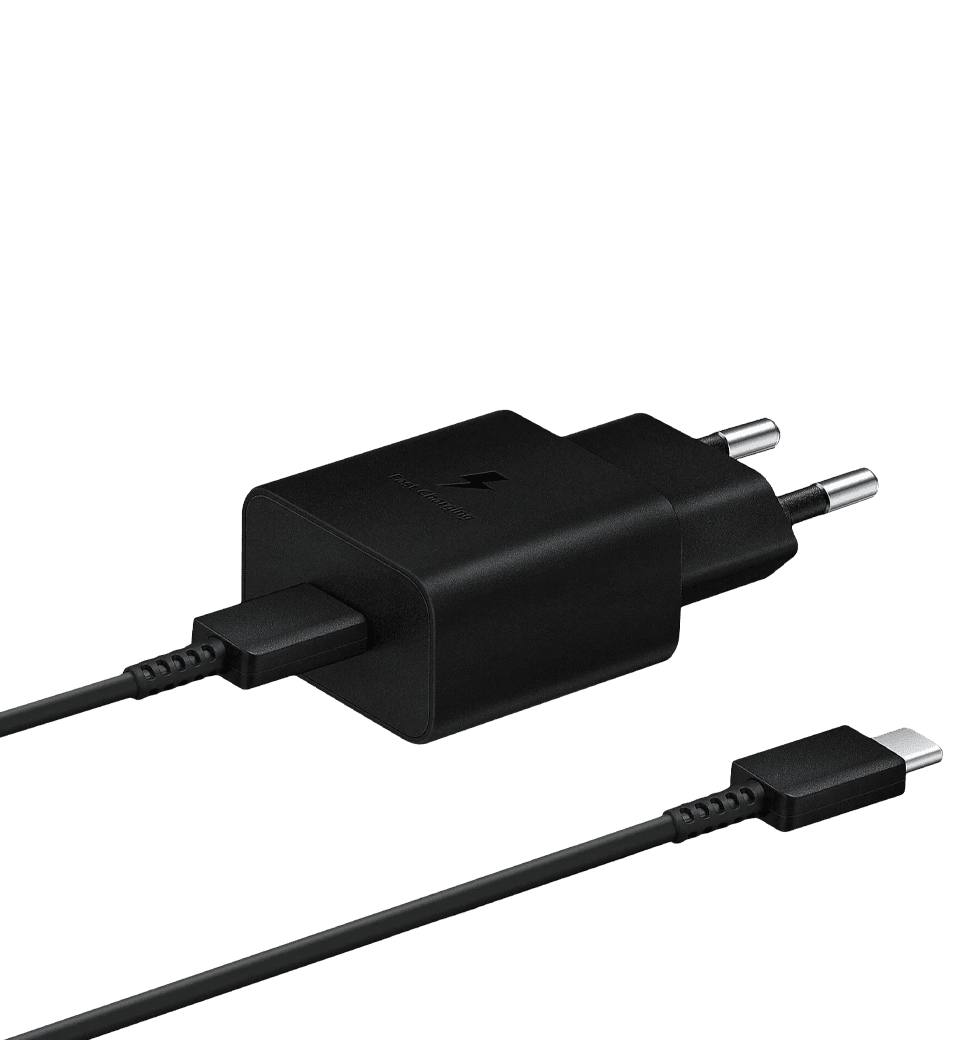 Адаптер SAMSUNG 15W Power Adapter (w C to C Cable) (EP-T1510XBEGEU) черная