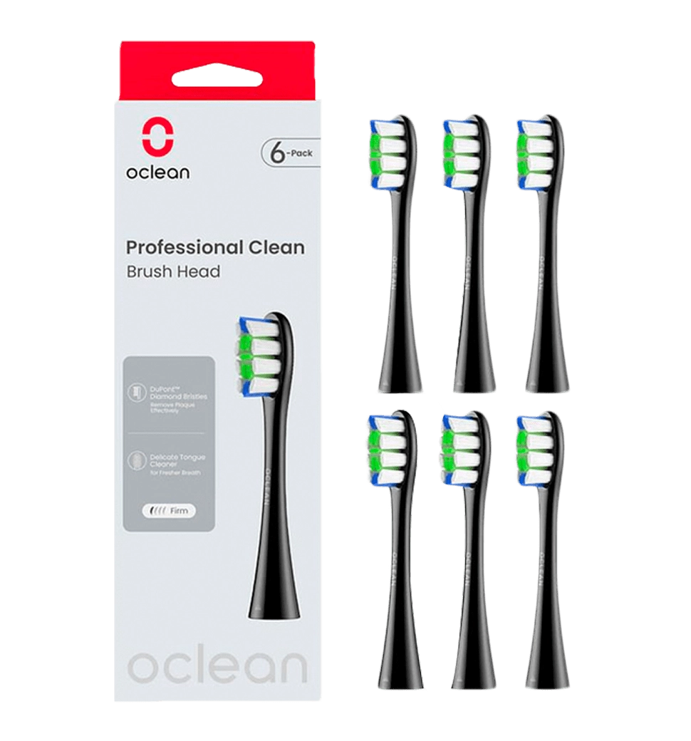 Насадка для зубной електрощетки Oclean P1C5 B06 Professional Clean Brush Head Black (6 шт) (69708105