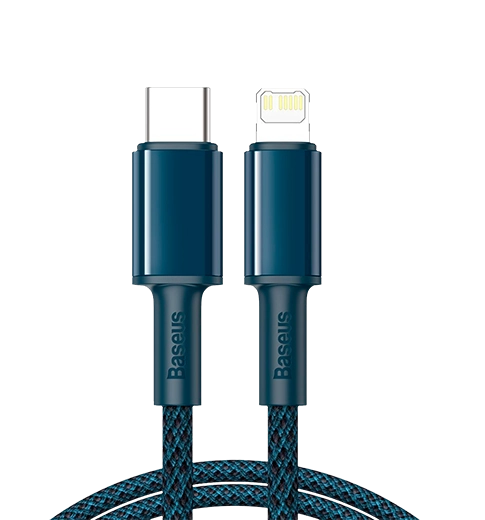 Кабель Baseus High Density Braided Type-C to Lightning PD 20W 1m Blue (CATLGD-03)