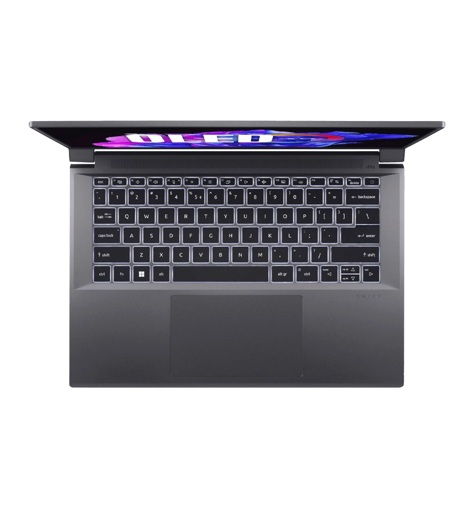 Ноутбук 14.5” Acer Swift X SFX14-72G OLED (NX.KR8EU.003)/Intel U7-155H/32GB/1TB SSD/NVD 4060-8/W11H/Grey