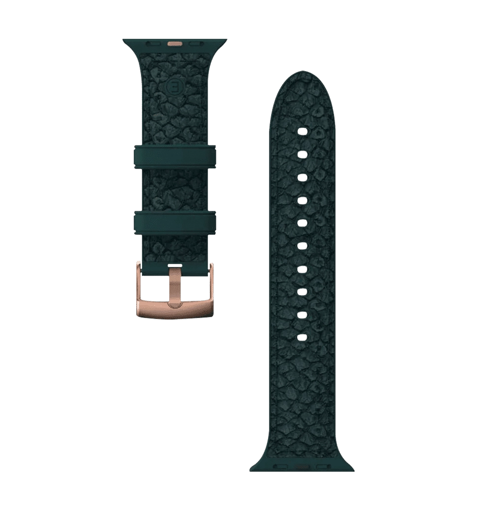 Ремешок Njord Salmon Leather Strap Dark Green для Apple Watch 45mm/44mm (SL14122)