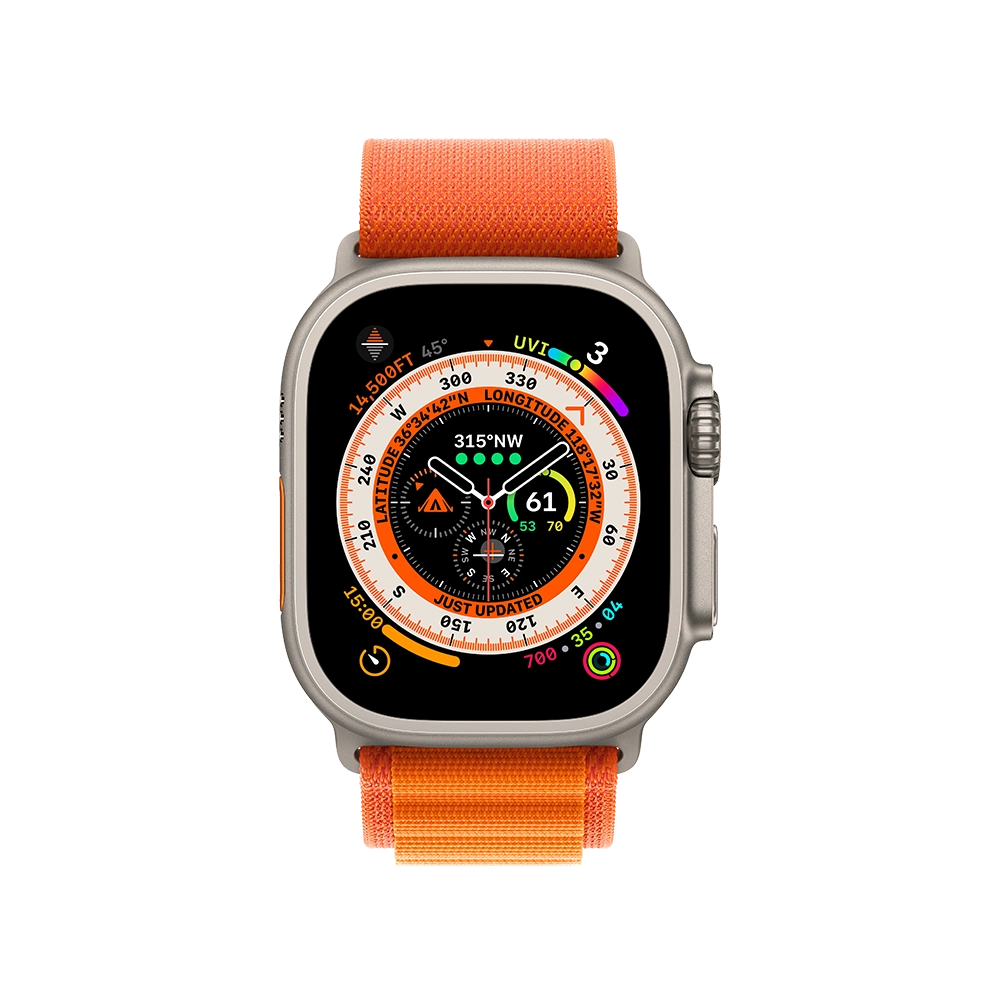Смарт-часы Apple Watch Ultra 49mm Titanium Case with Orange Alpine Loop - Small (MNHH3)