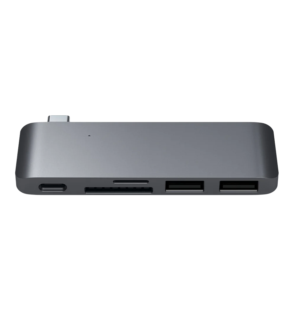 Хаб Satechi Type-C USB 3.0 Passthrough Hub Space Gray (ST-TCUPM)