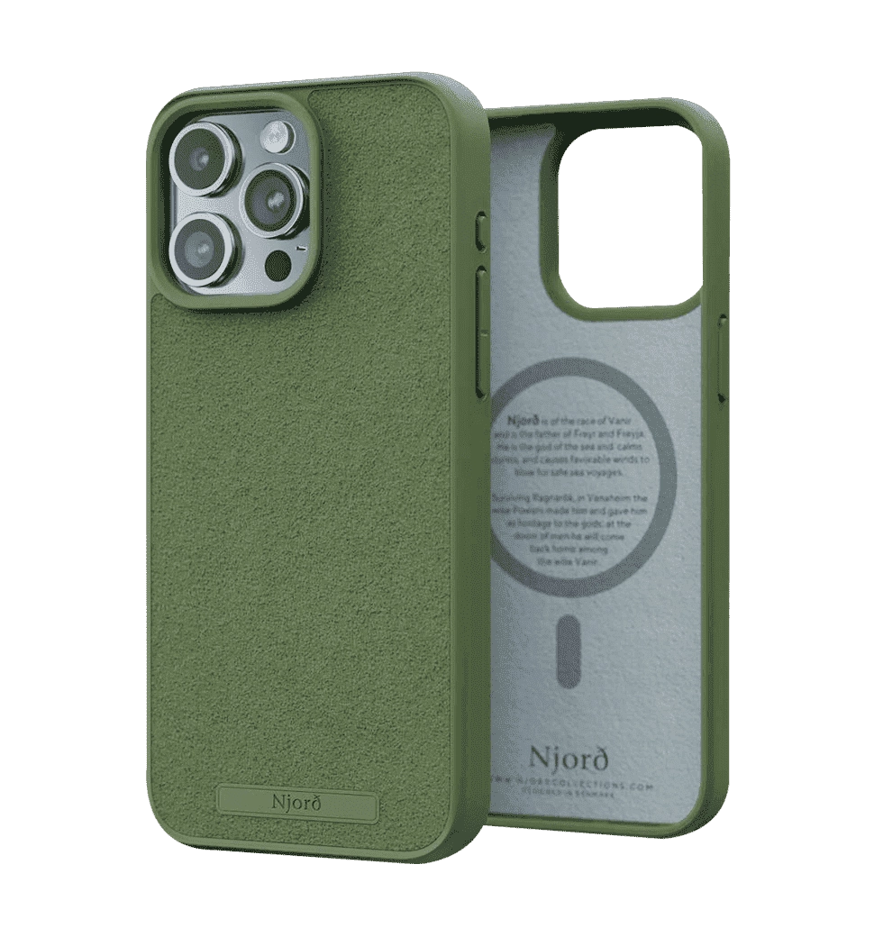 Чохол Njord Suede MagSafe Case Olive for iPhone 15 Pro Max (NA54SU06)
