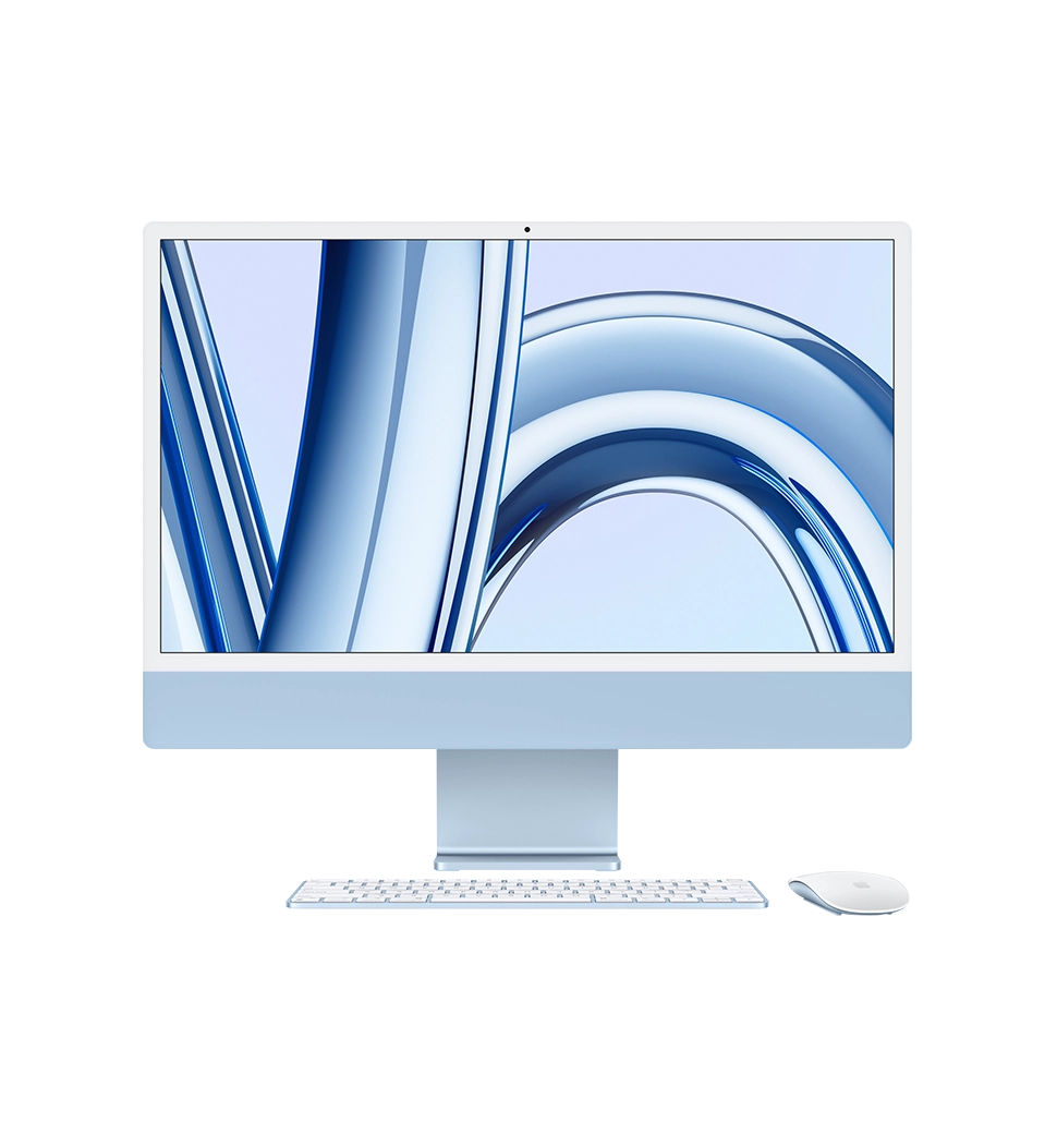 iMac 24" Retina 4,5K/M3/8GB/8CPU/10GPU/512GB SSD/Blue 2023 (MQRR3)