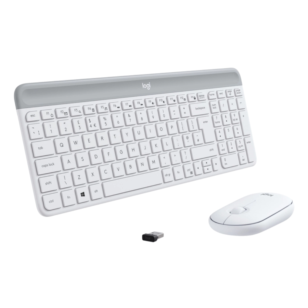 Комплект LOGITECH MK470 Slim Wireless Combo - Off White