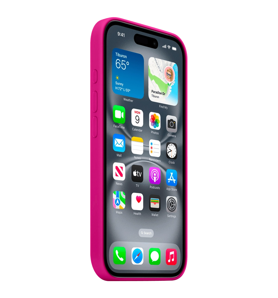 Чохол iPhone 16 Plus Silicone Case with MagSafe - Fuchsia (MYYE3)