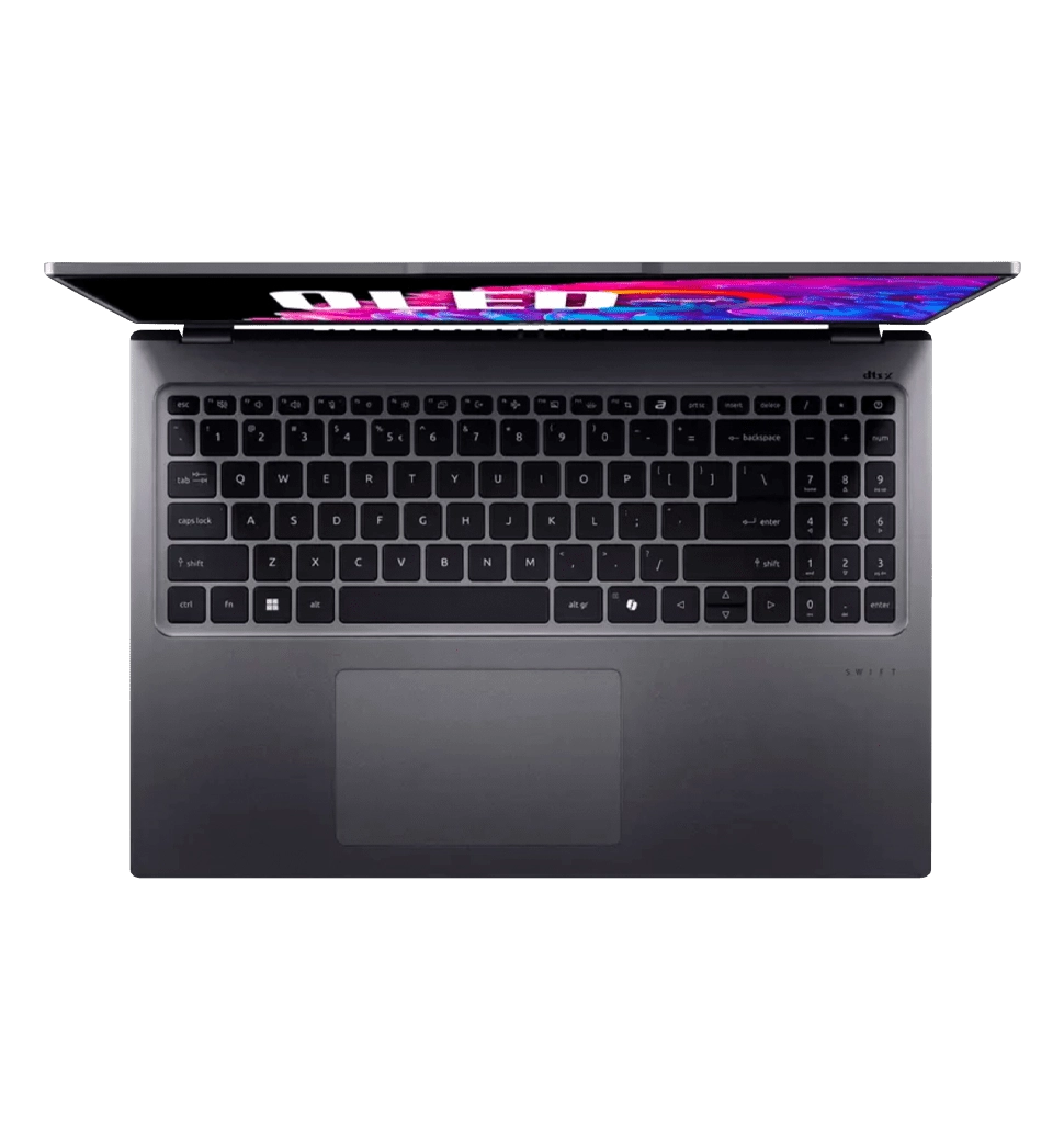 Ноутбук 16" Acer Swift Go 16 SFG16-71 OLED (NX.KFSEU.001)/Intel i5-1335U/16GB/512GB SSD/Intel Iris Xe/Linux/Grey