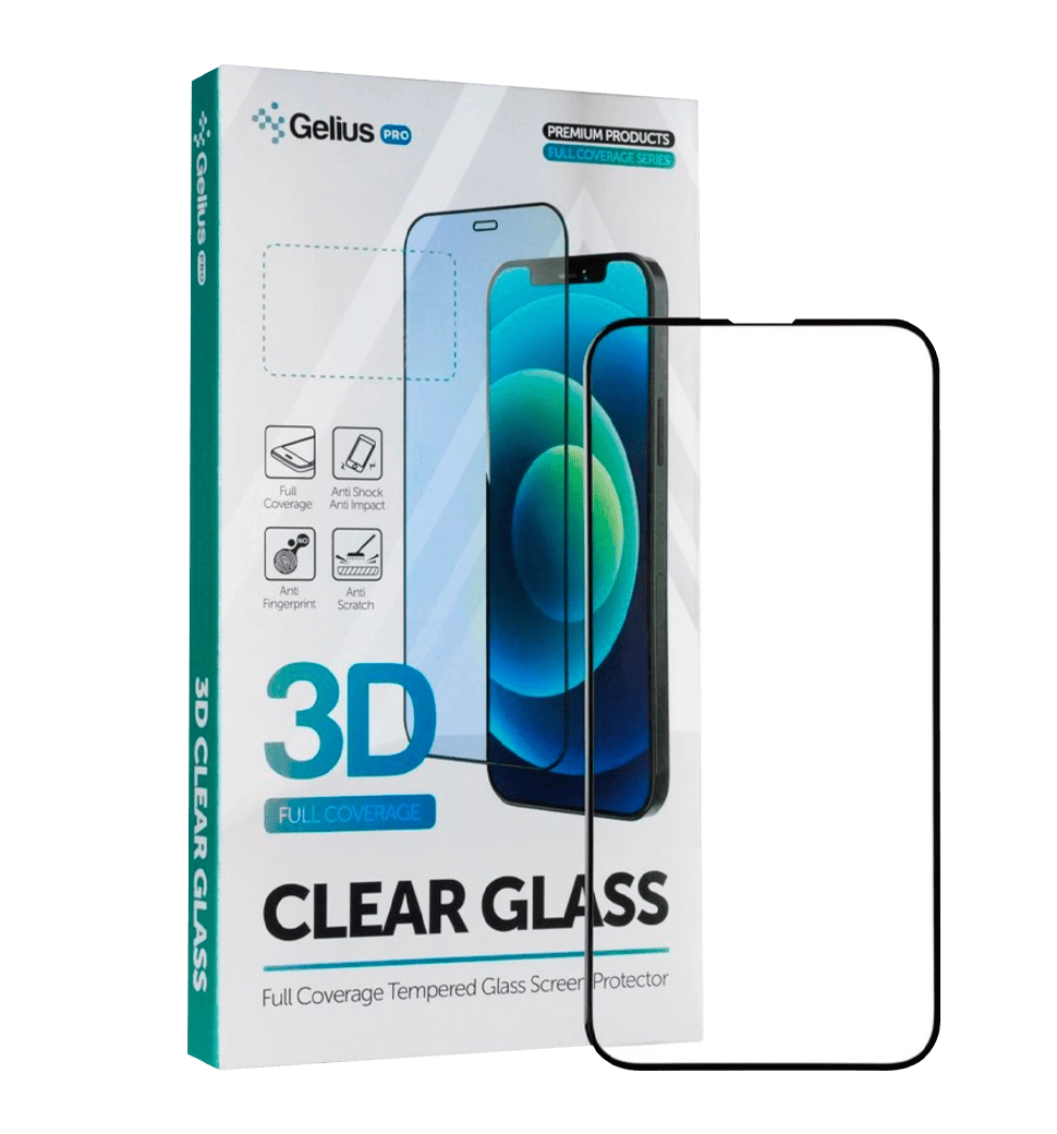 Захисне скло Gelius Pro 3D до мобільного телефона iPhone 13, Чорний